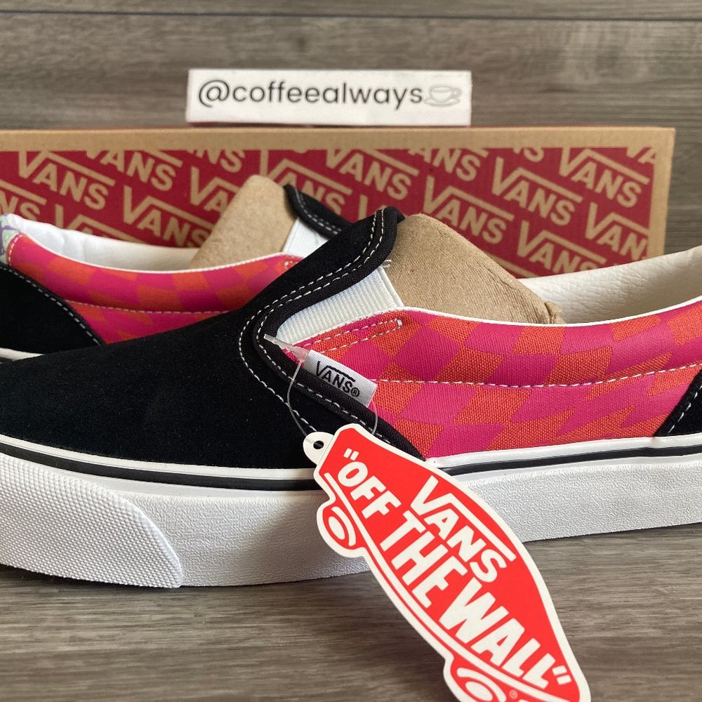 Vans Slip-On Twist Warp Checker Black Paprika NWB - Picture 4 of 10